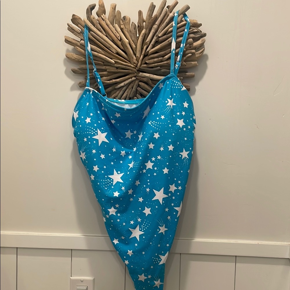 Cupshe Starry Sky Blue One Piece Swimsuit